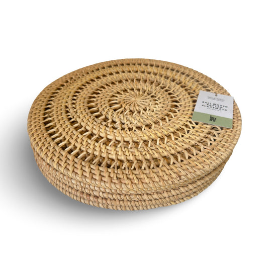 Set of handwoven Bali rattan placemats