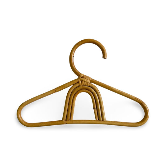 Bamboo kids clothes hanger with rainbow detail