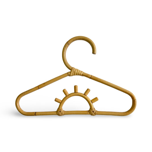 Bamboo kids clothes hanger with sun detail