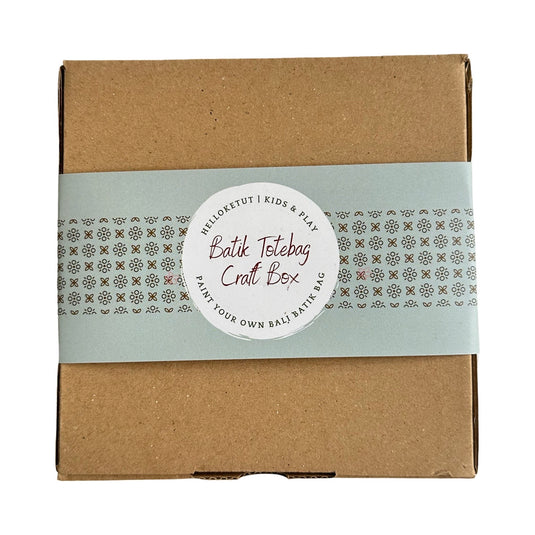 Batik Totebag Craft Box with paint-your-own Bali batik packaging